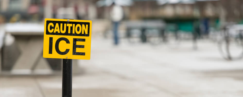 Caution Ice sign
